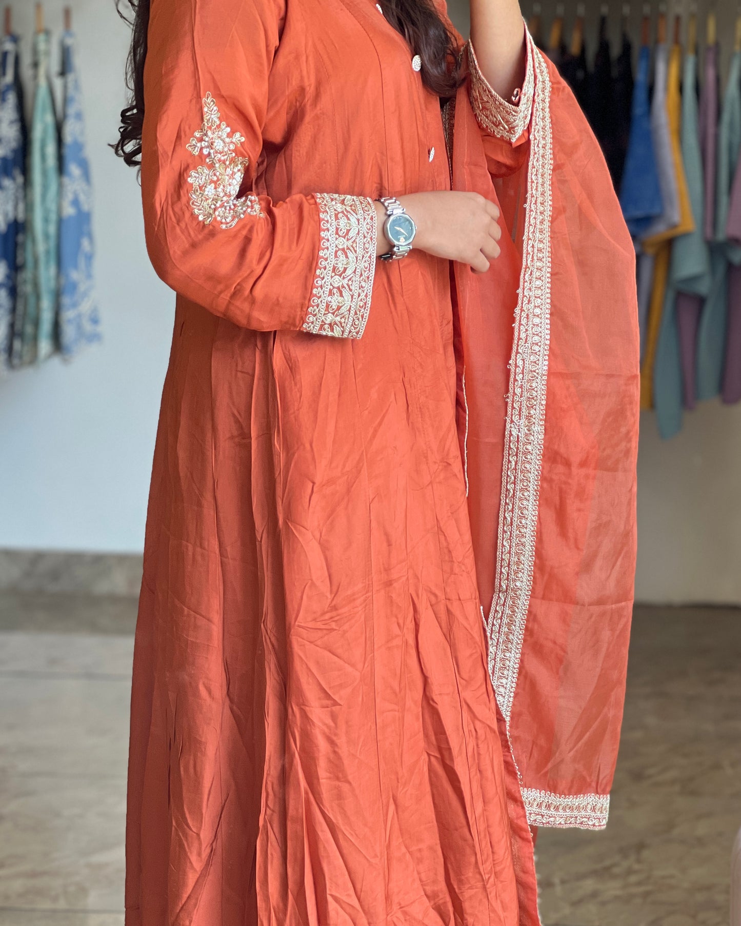 Tela by ash women premium party wear anarkali set
