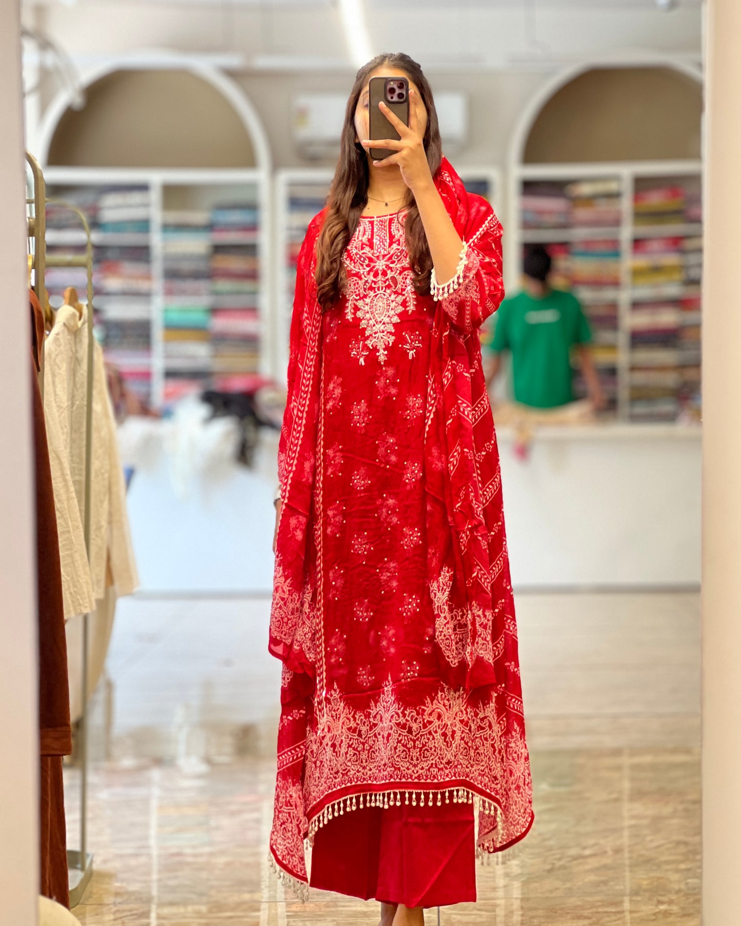 Tela by ash women premium chiffon Partywear wear set
