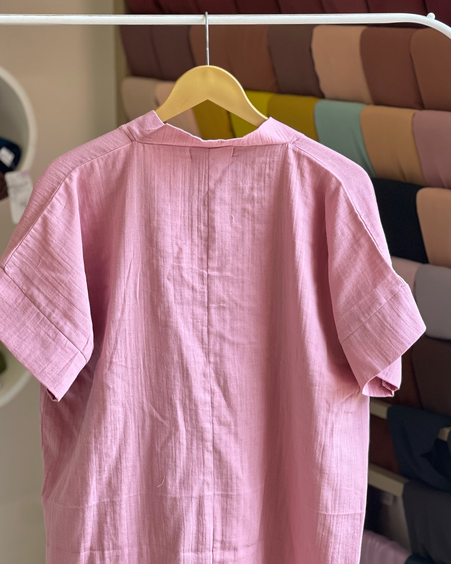 Relaxed fit double cotton top