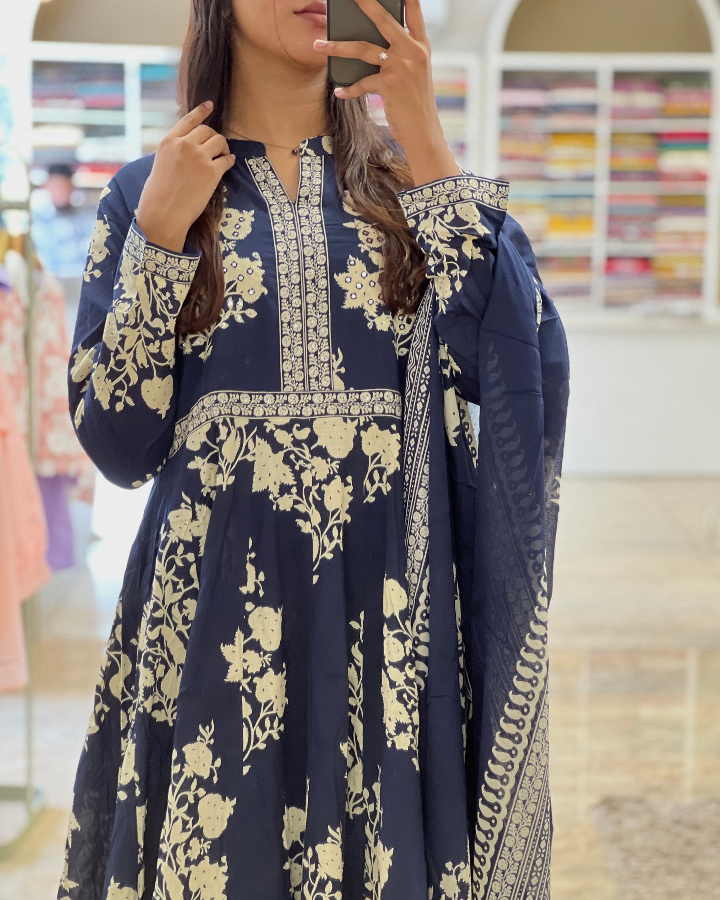 Tela by ash women Anarkali cotton salwar suit