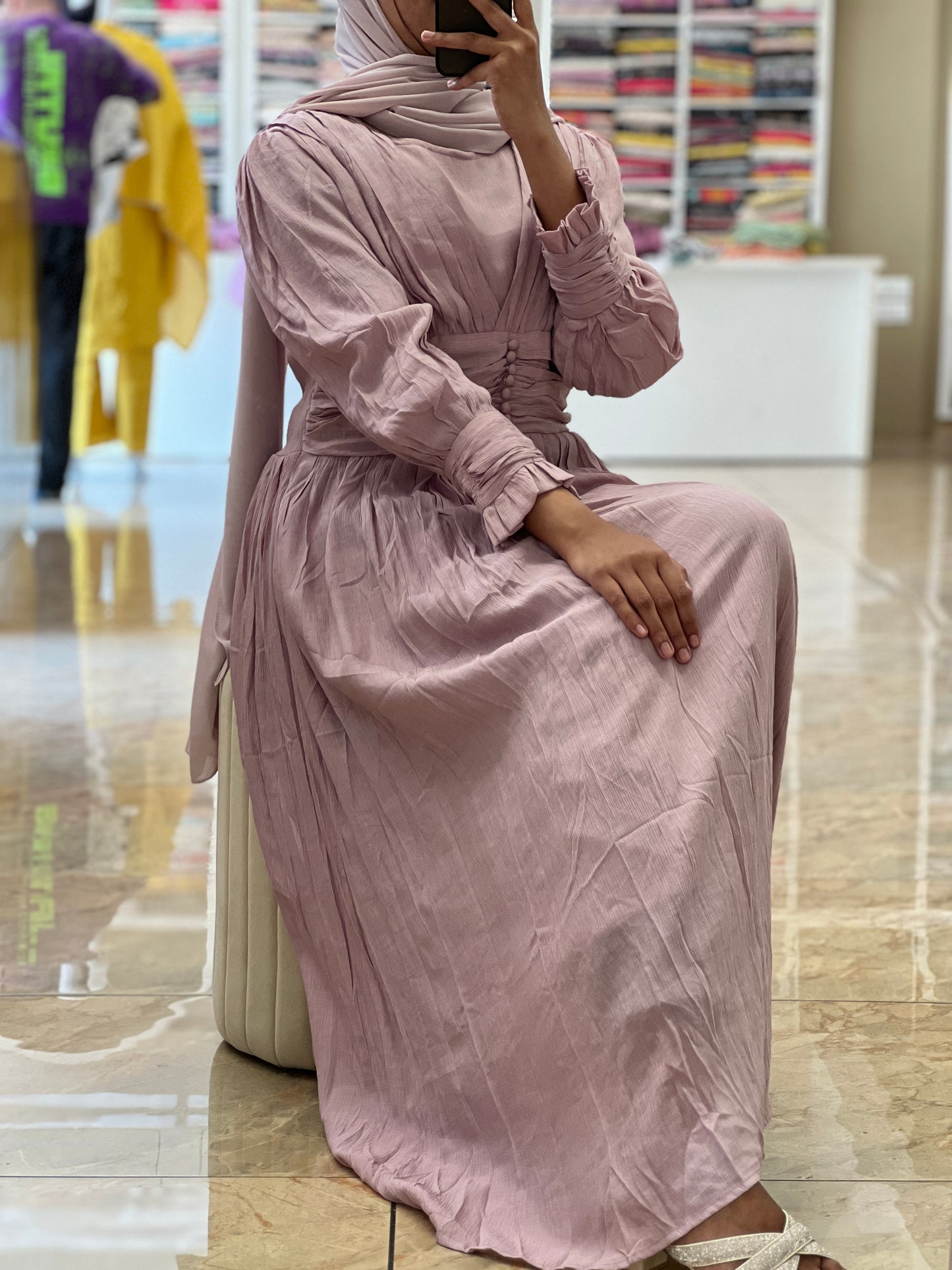 Women Pink Imported Long Gown