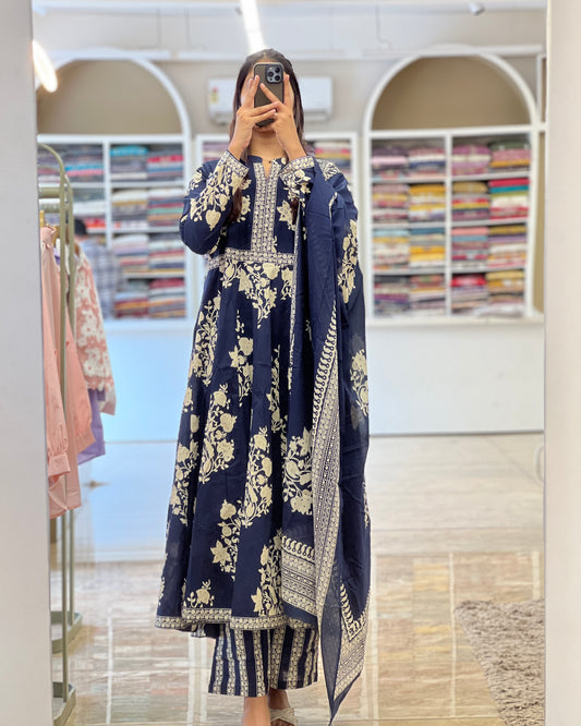 Tela by ash women Anarkali cotton salwar suit