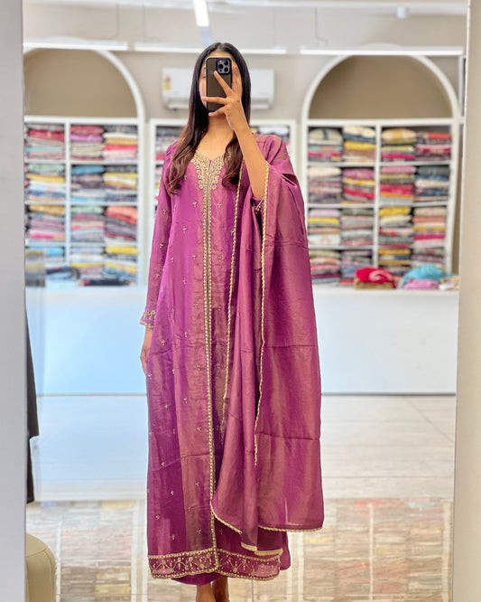 Tela by ash women tissue silk salwar set