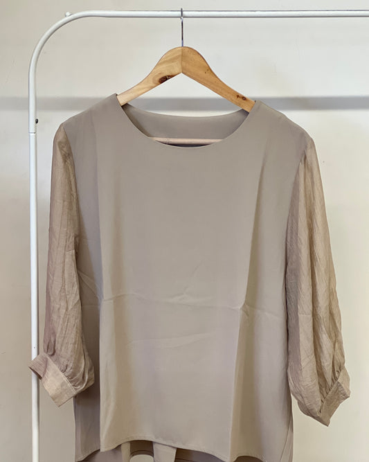 Tela by ash women beige solid top