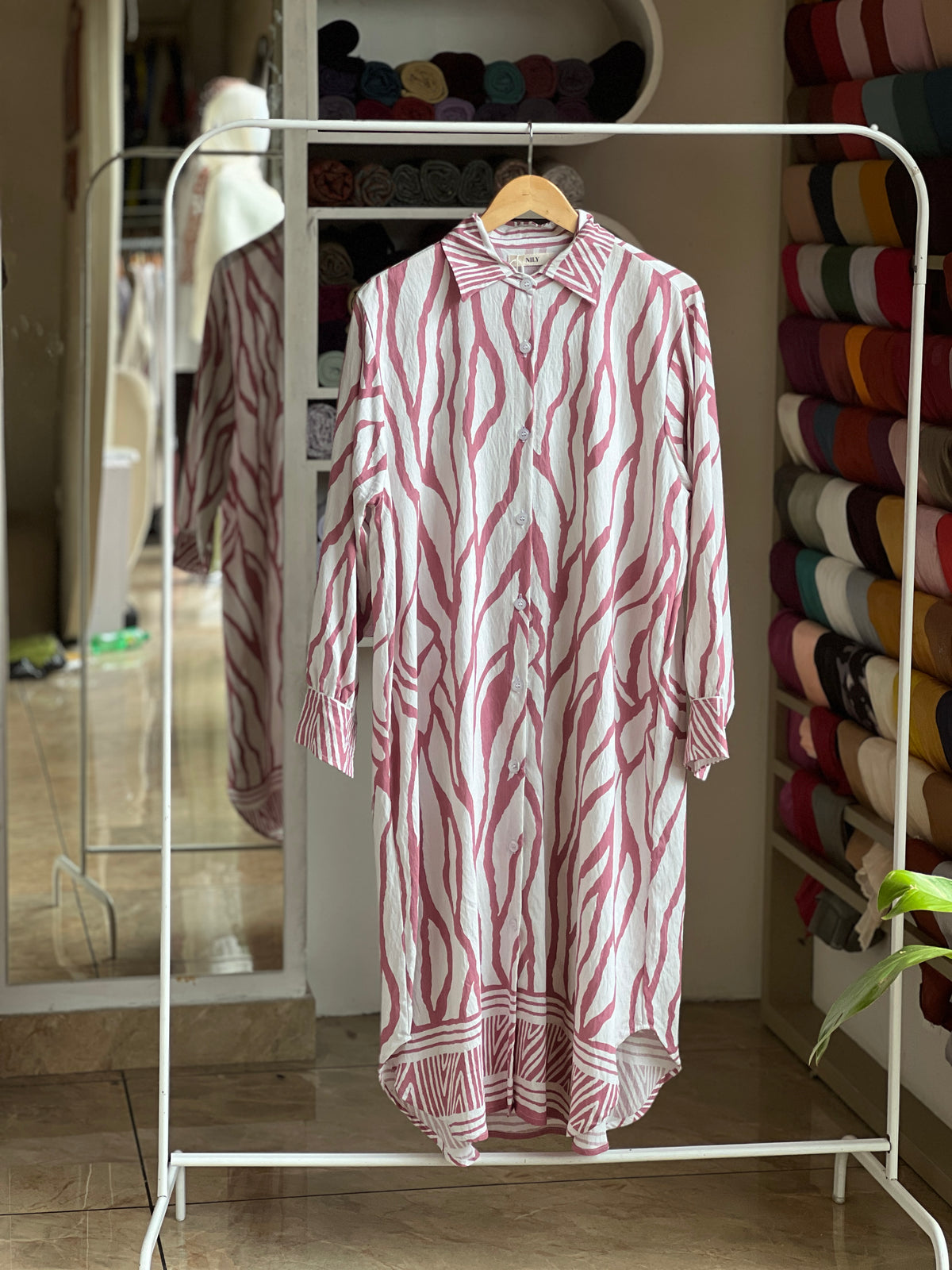 Double cotton premium long shirt