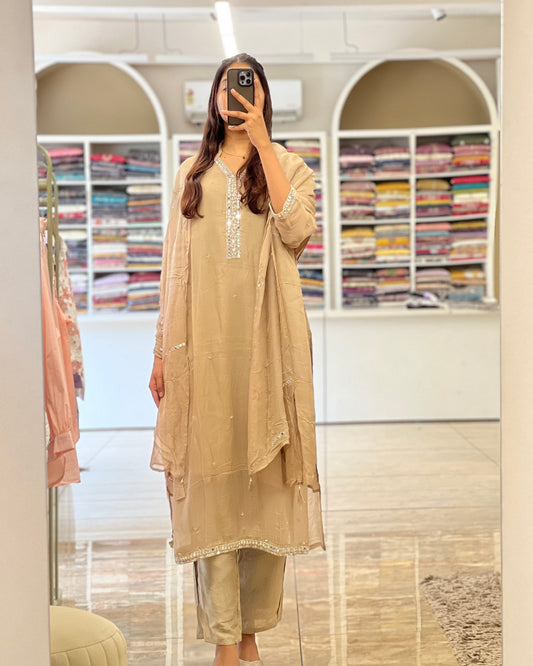 Tela by ash women soft organza salwar suit
