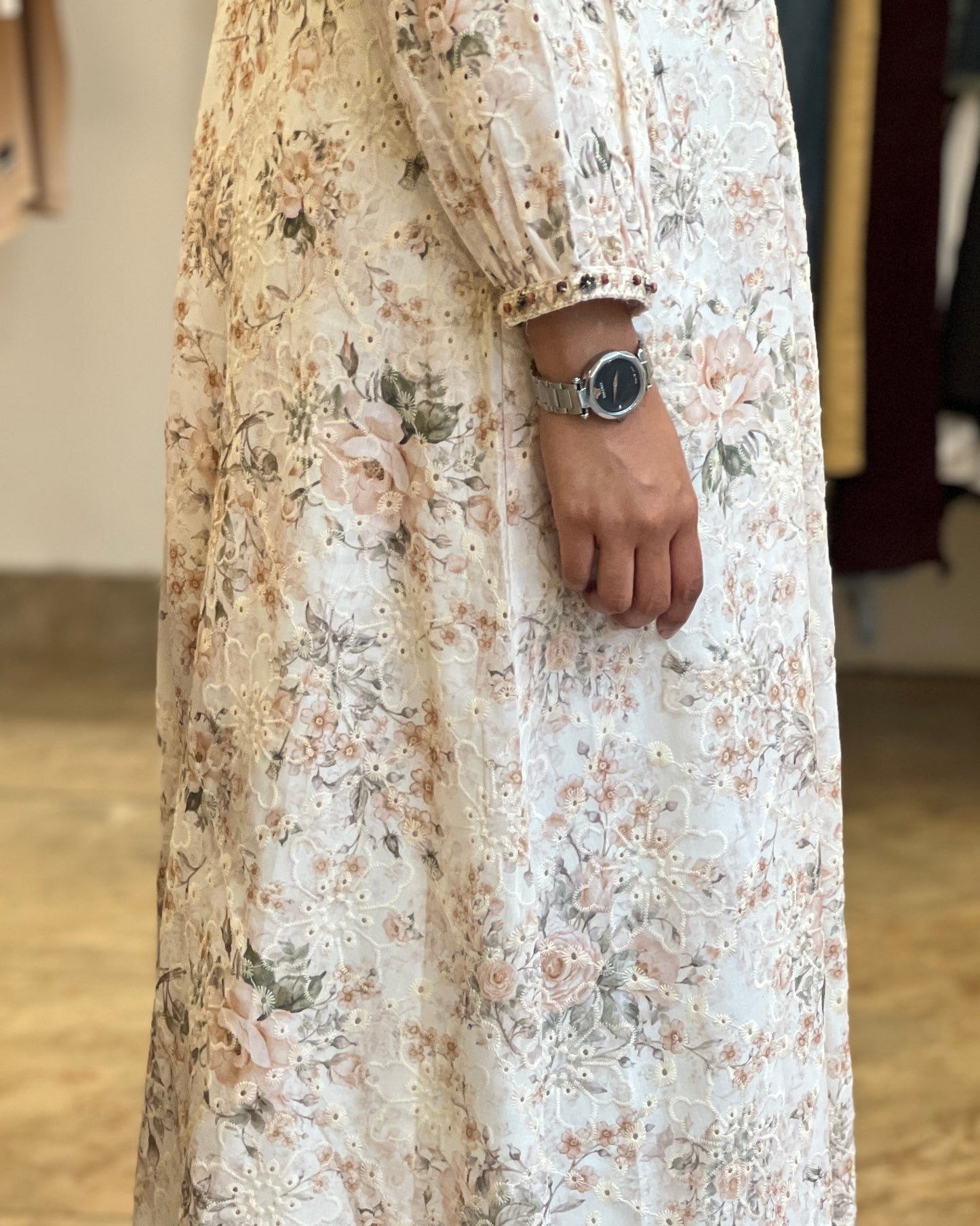 Floral printed gown