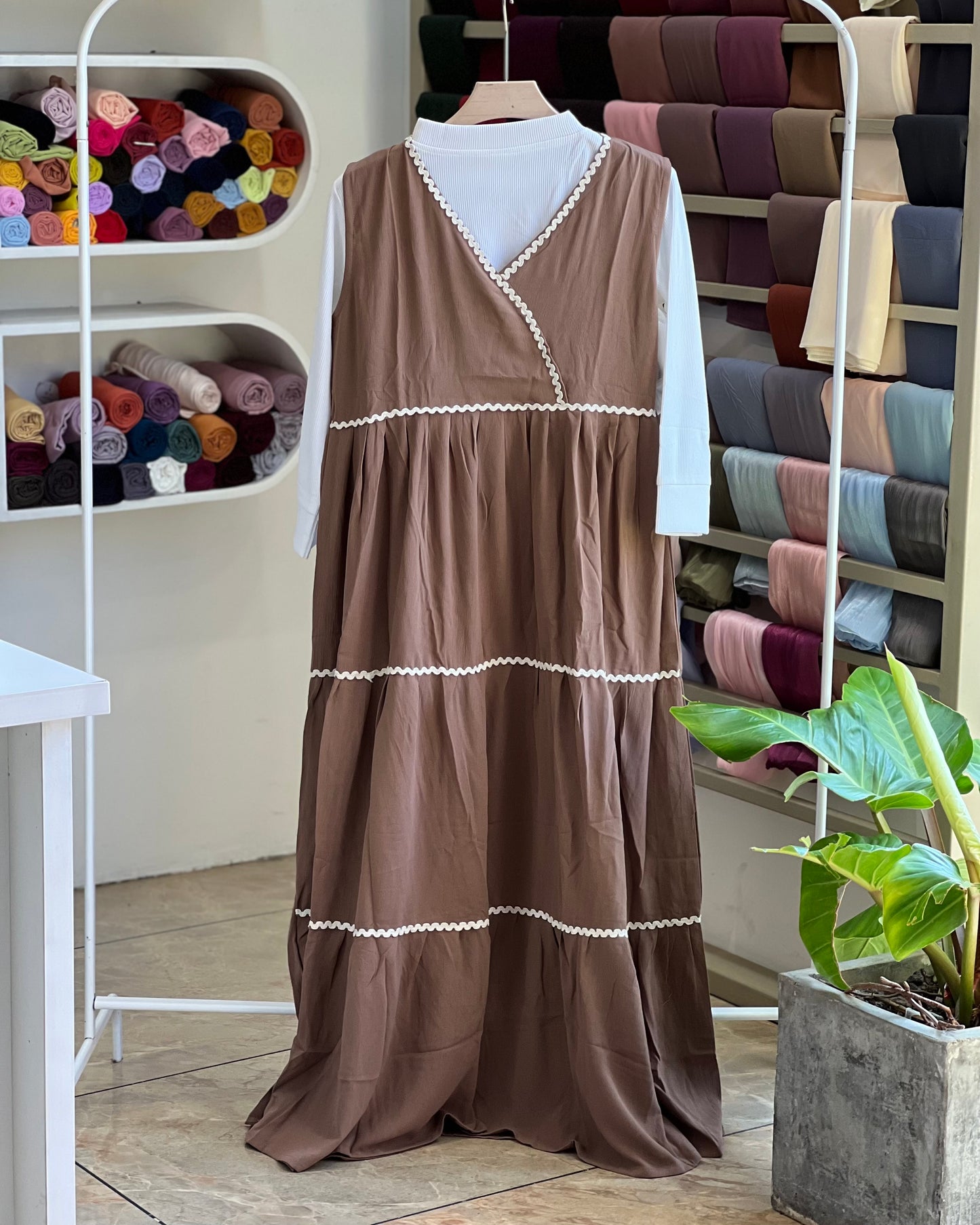 Autumn wrap maxi dress
