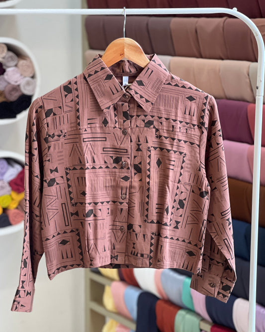 Tela by ash women geometric print long-sleeve shirt