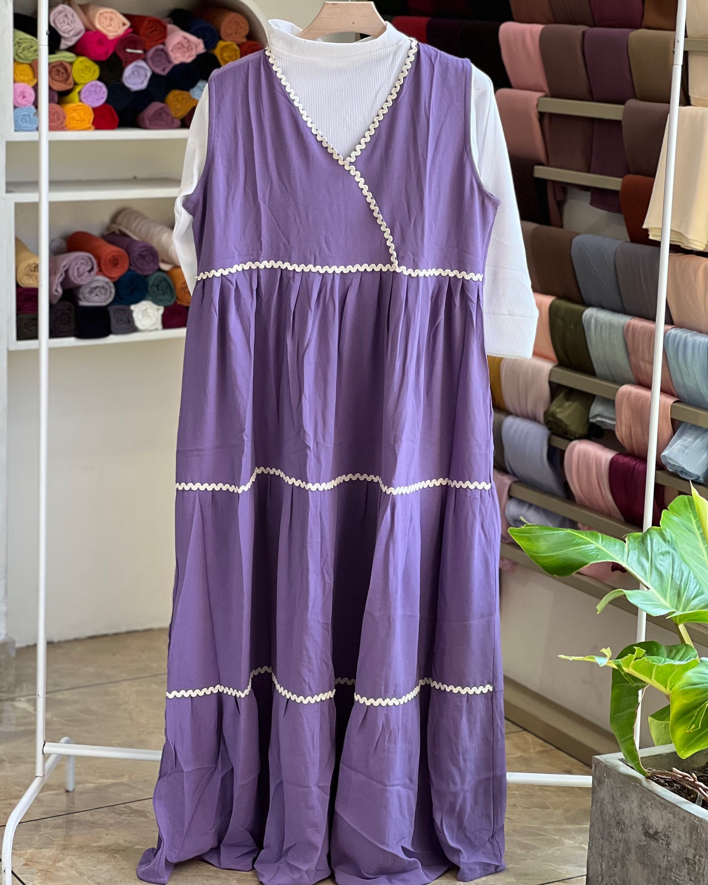 Autumn wrap maxi dress