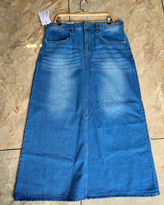 Tela by ash women straight fit blue skirt