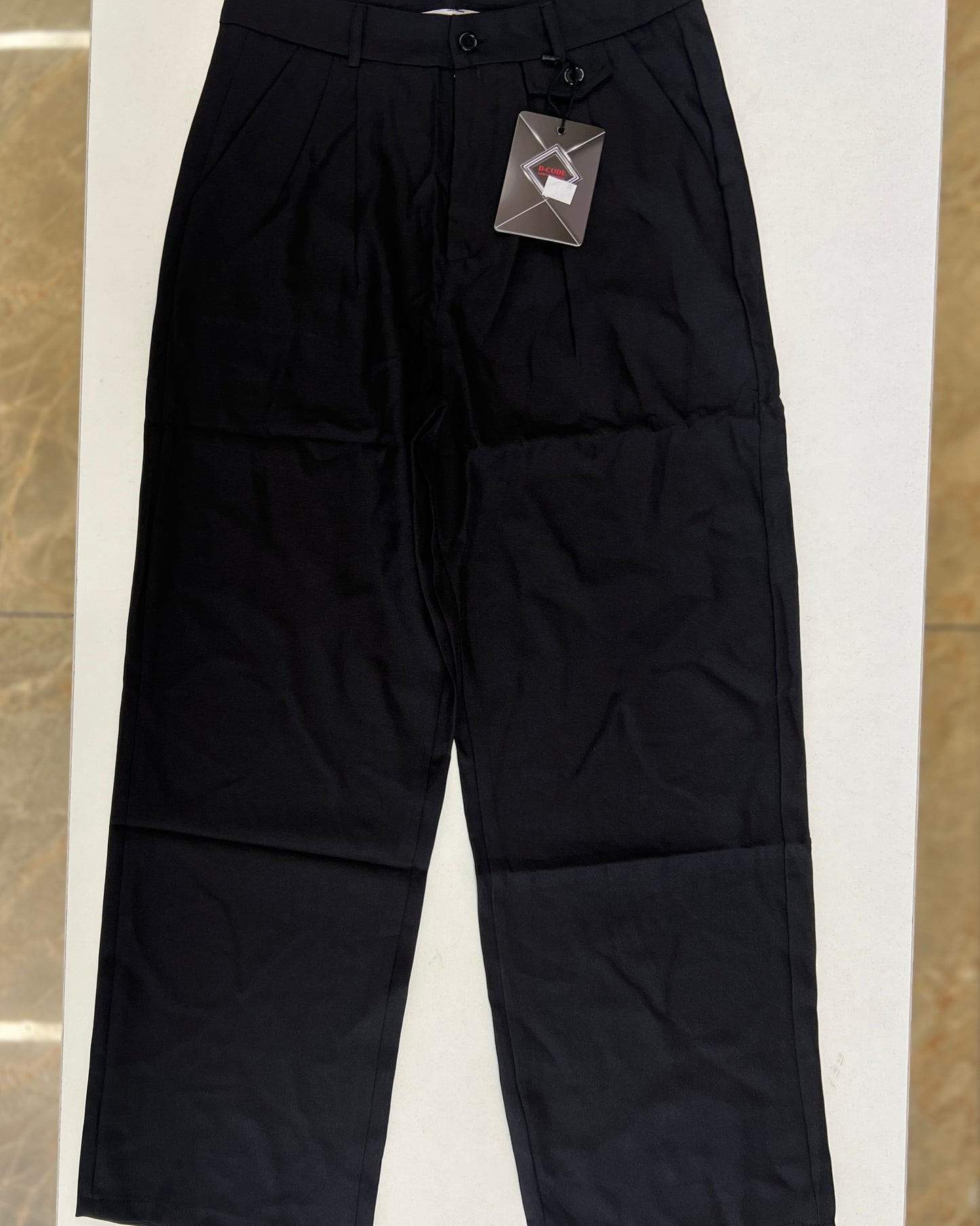 Linen straight fit pants