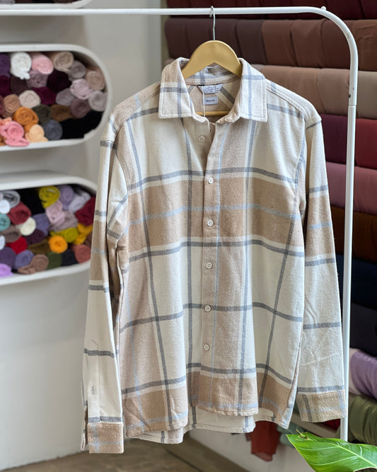 Tela by ash women plaid flannel shirt-jacket