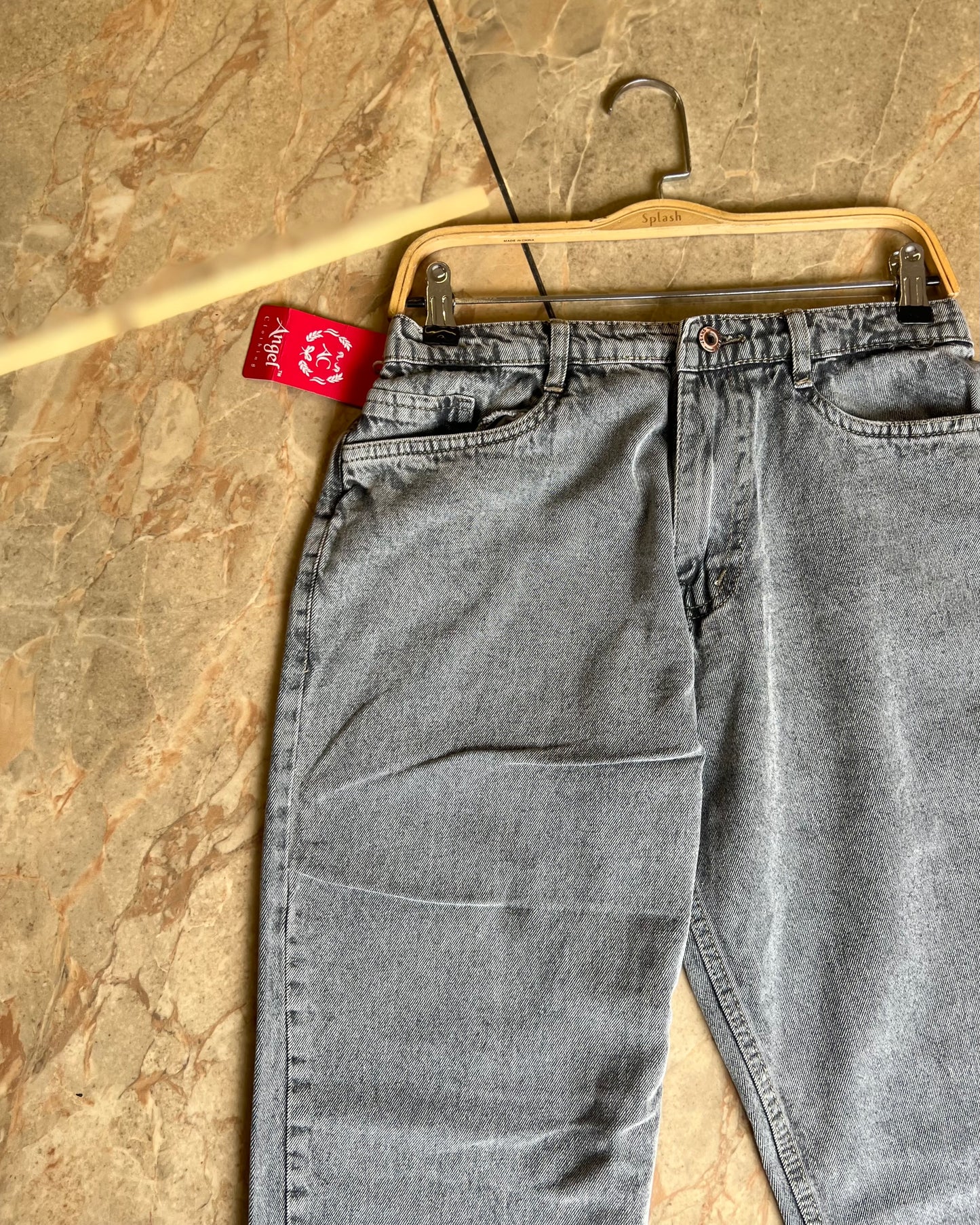 Tela by ash women grey mom fit  jeans