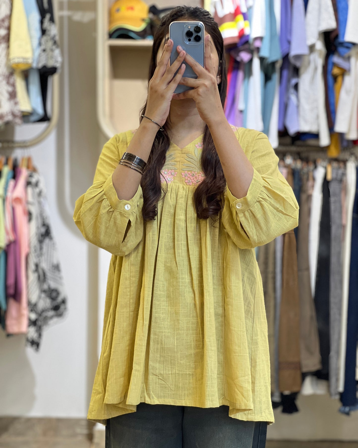 Tela by ash women yellow short top