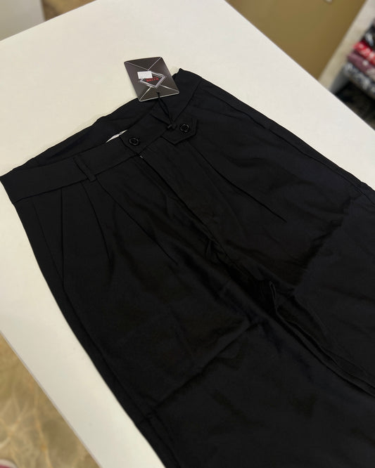 Linen straight fit pants