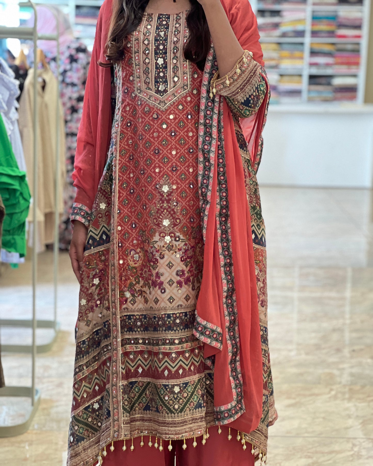 Tela by ash women Pakisthani suit set