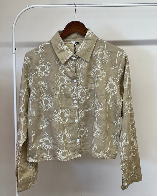Tela by ash women floral embroidered shirt