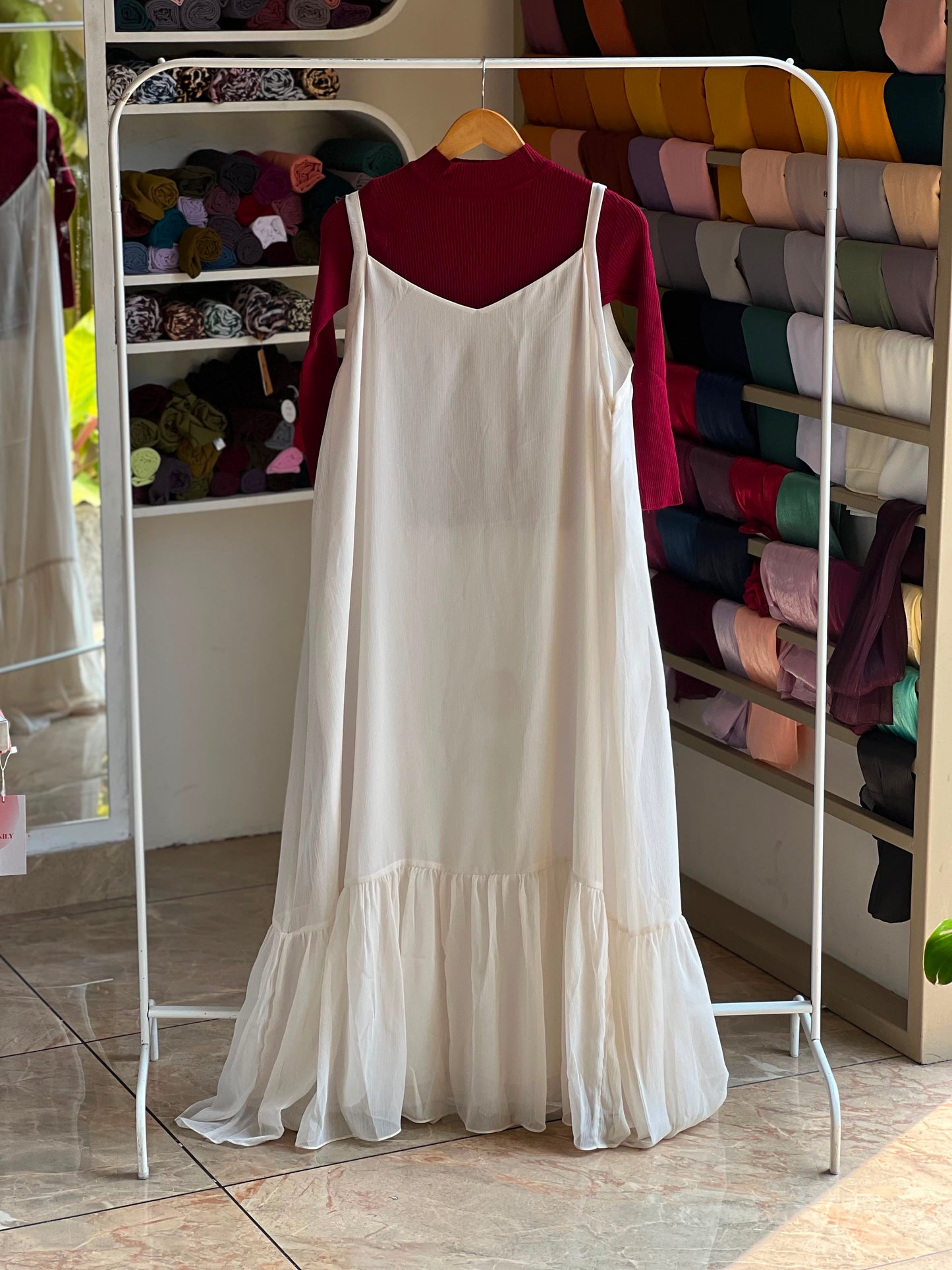 Romper with imported inner