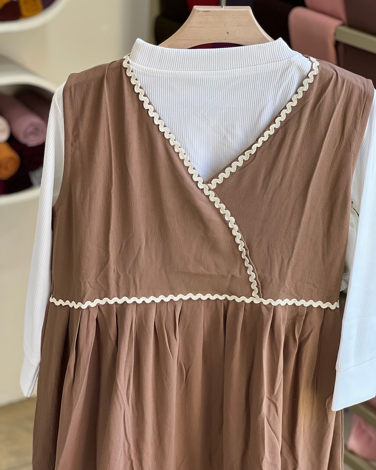 Autumn wrap maxi dress