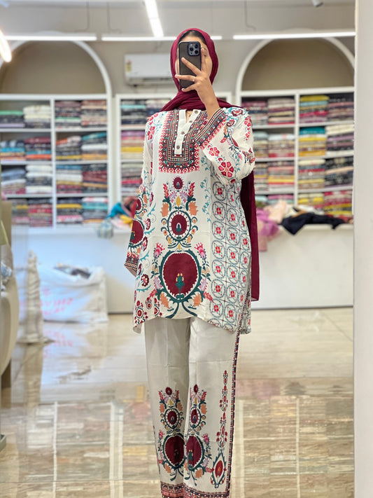 Tela by ash women printed imported co-ord set