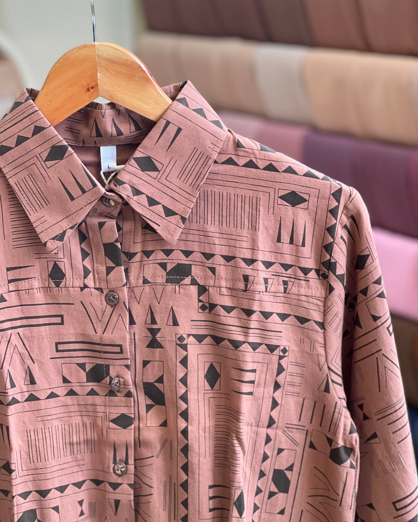 Tela by ash women geometric print long-sleeve shirt