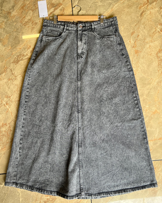 Tela by ash women grey regular fit skirt