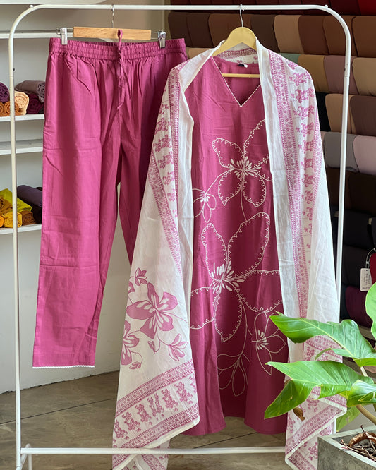Women’s Pink Cotton salwar