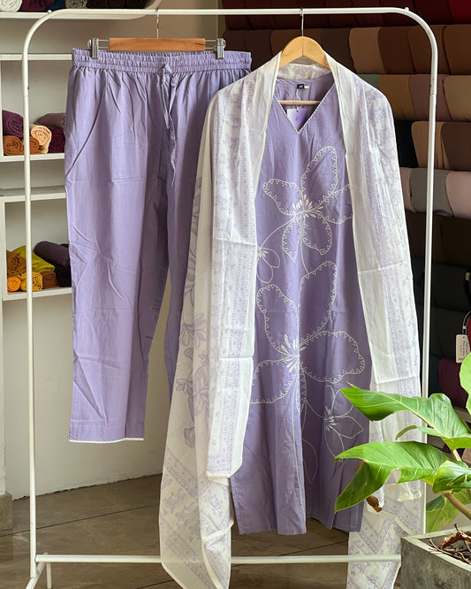 Women’s purple Cotton salwar