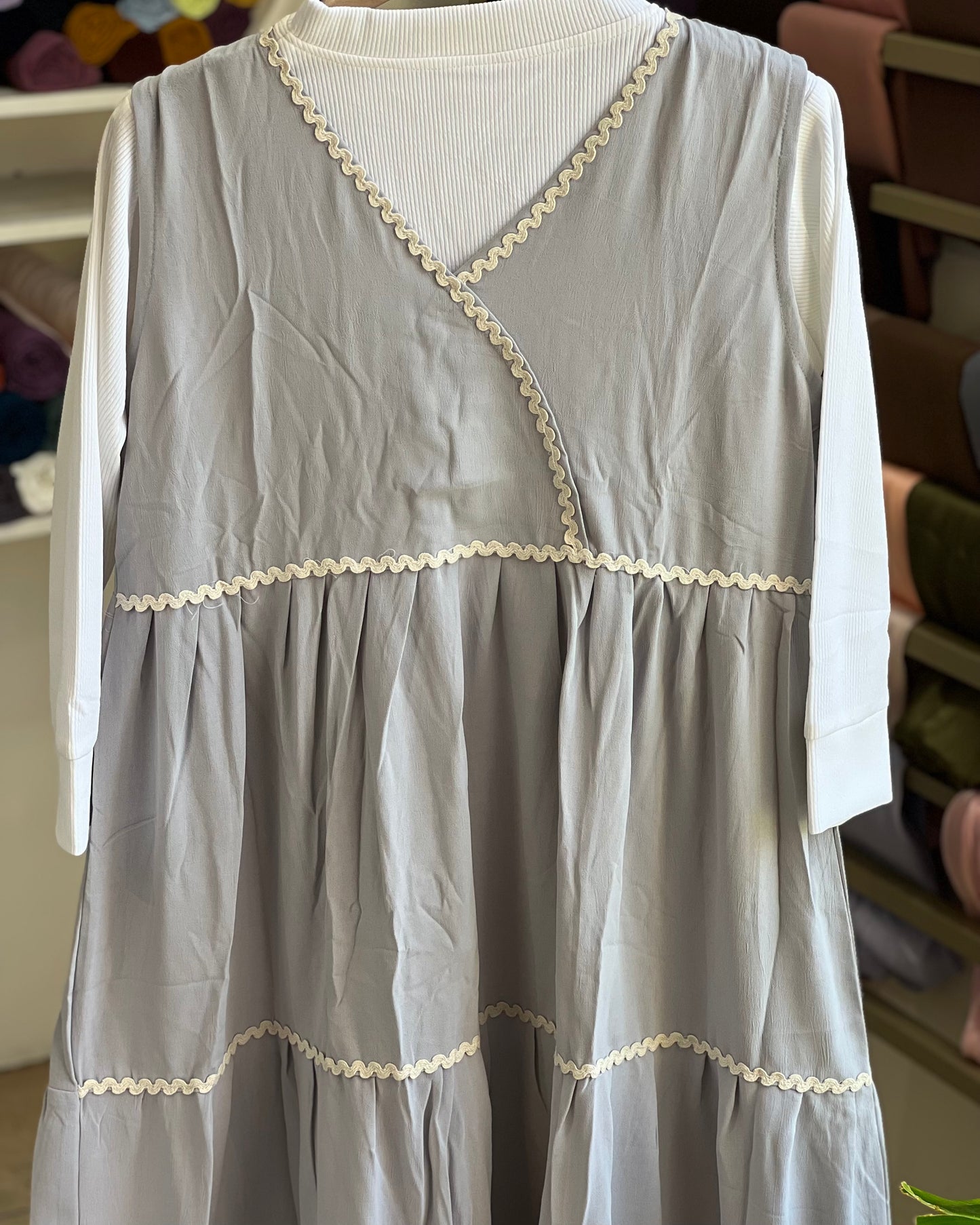 Autumn wrap maxi dress