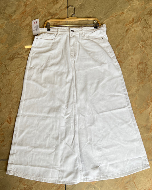 Tela by ash women white regular fit skirt