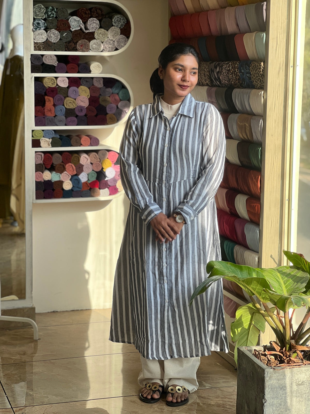 Strips long shirt