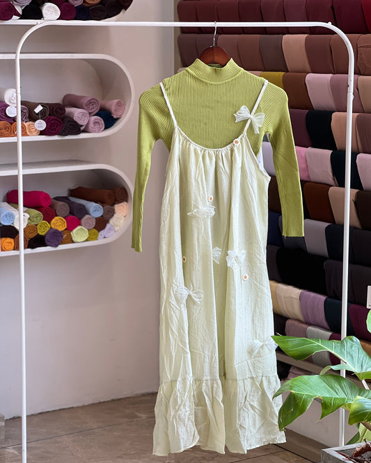 Light green Imported pinafore