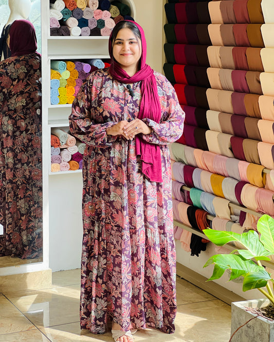 Floral layered gown