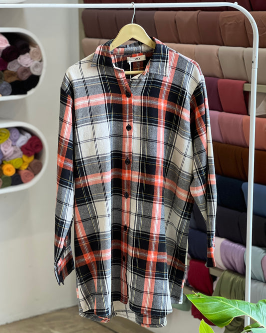 Tela by ash women plaid flannel shirt