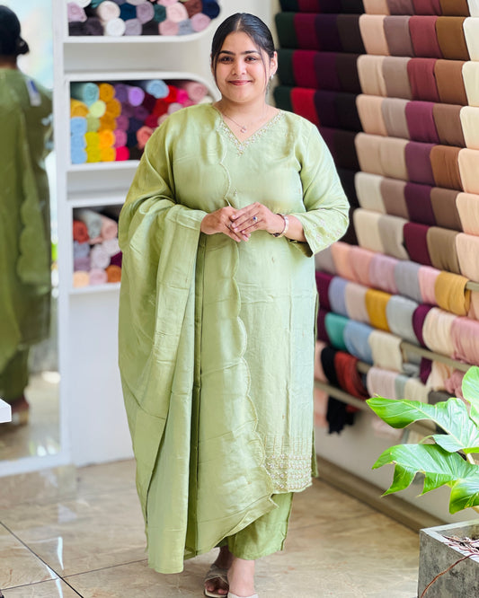 Golden Haze Tissue salwar
