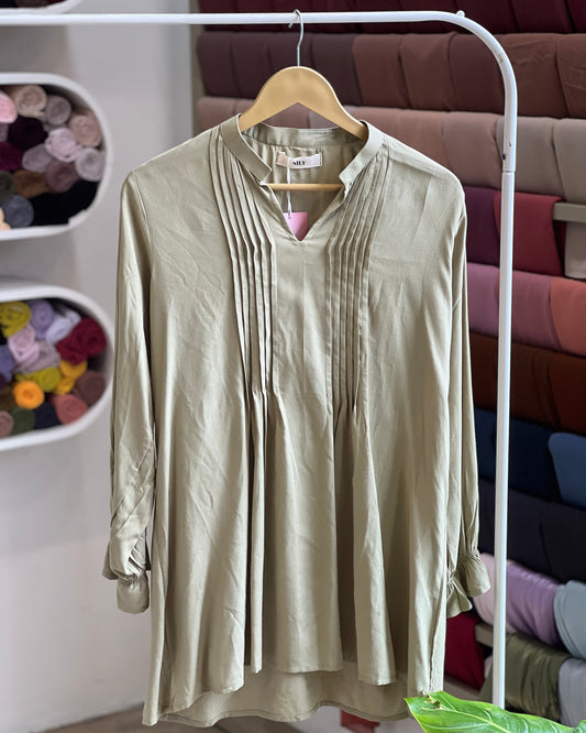 Tela by ash women pleated tunic top