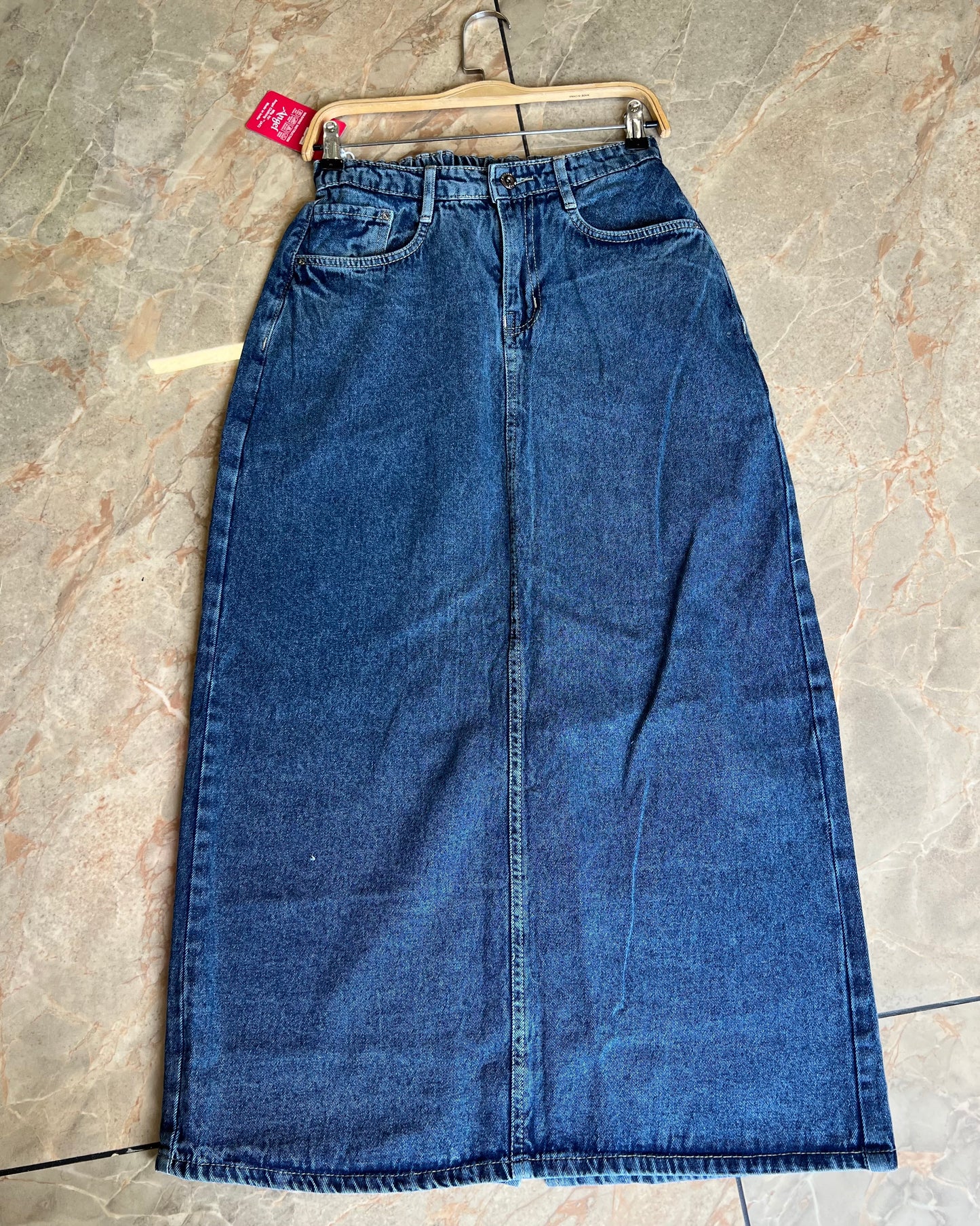 Tela by ash women regular fit blue skirt