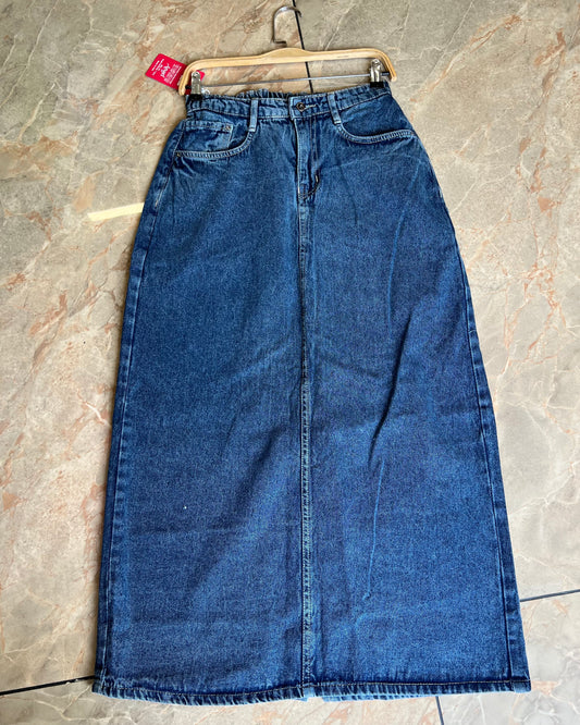 Tela by ash women regular fit blue skirt