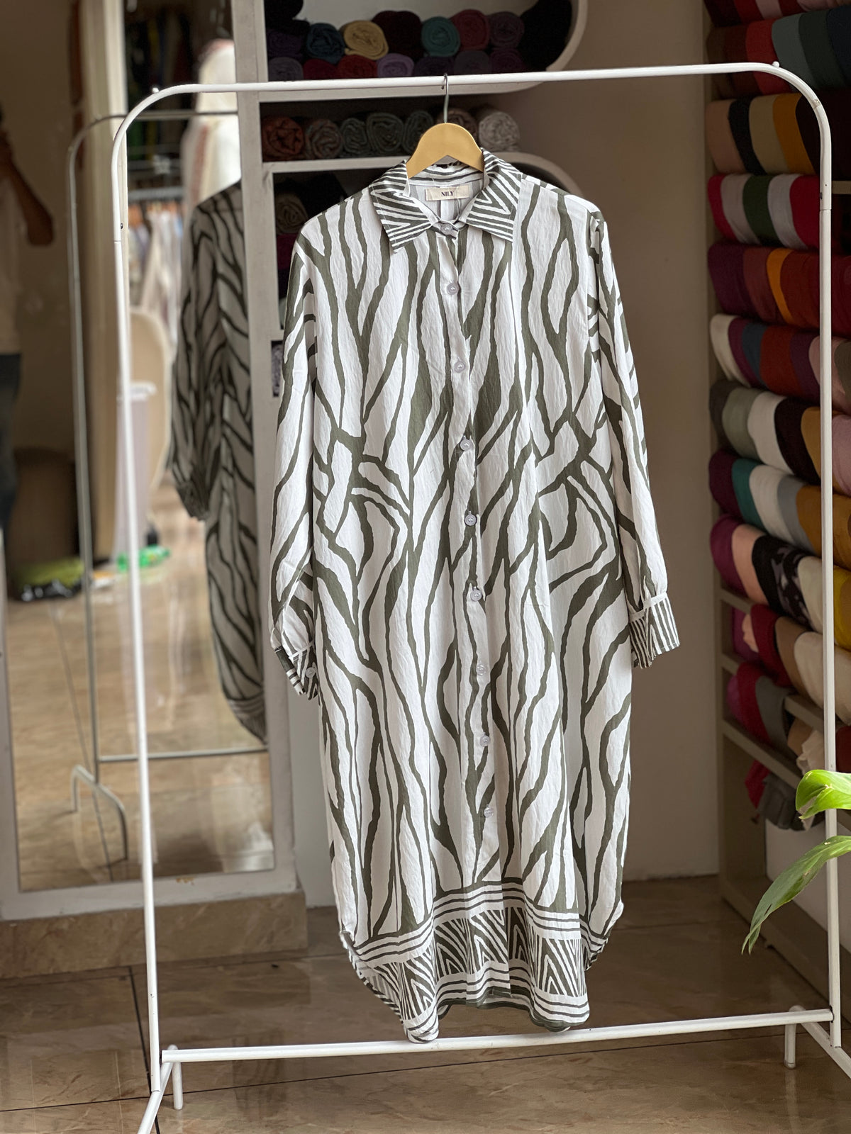 Double cotton premium long shirt