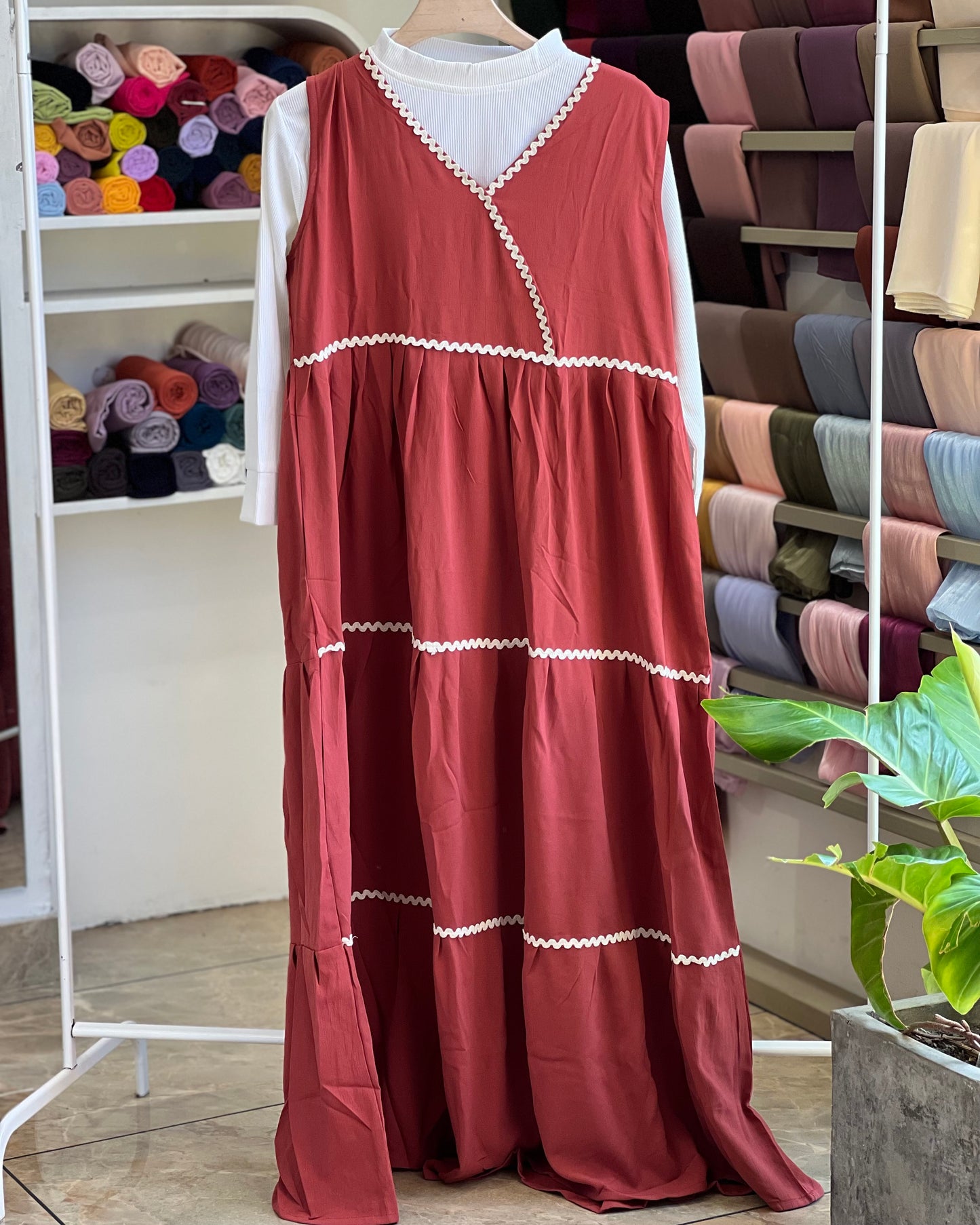 Autumn wrap maxi dress
