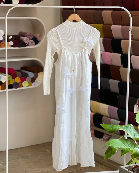 White Imported pinafore