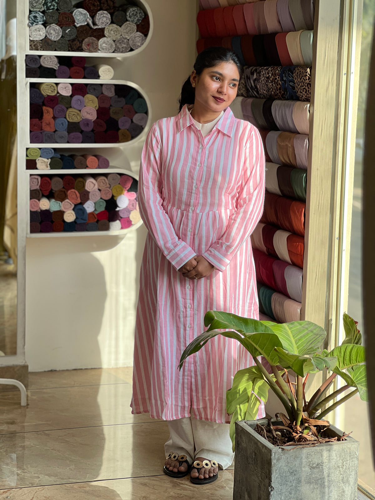 Strips long shirt