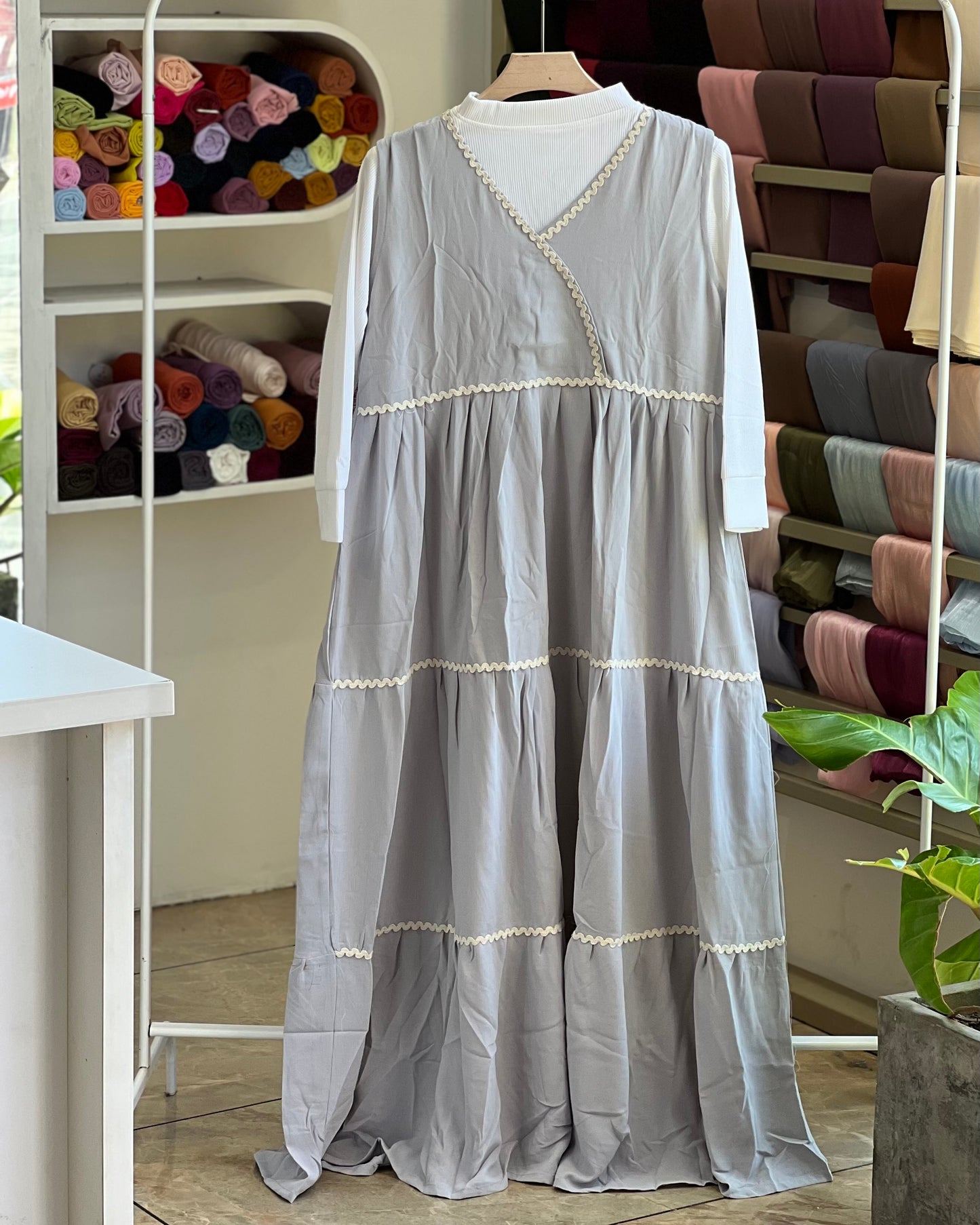 Autumn wrap maxi dress