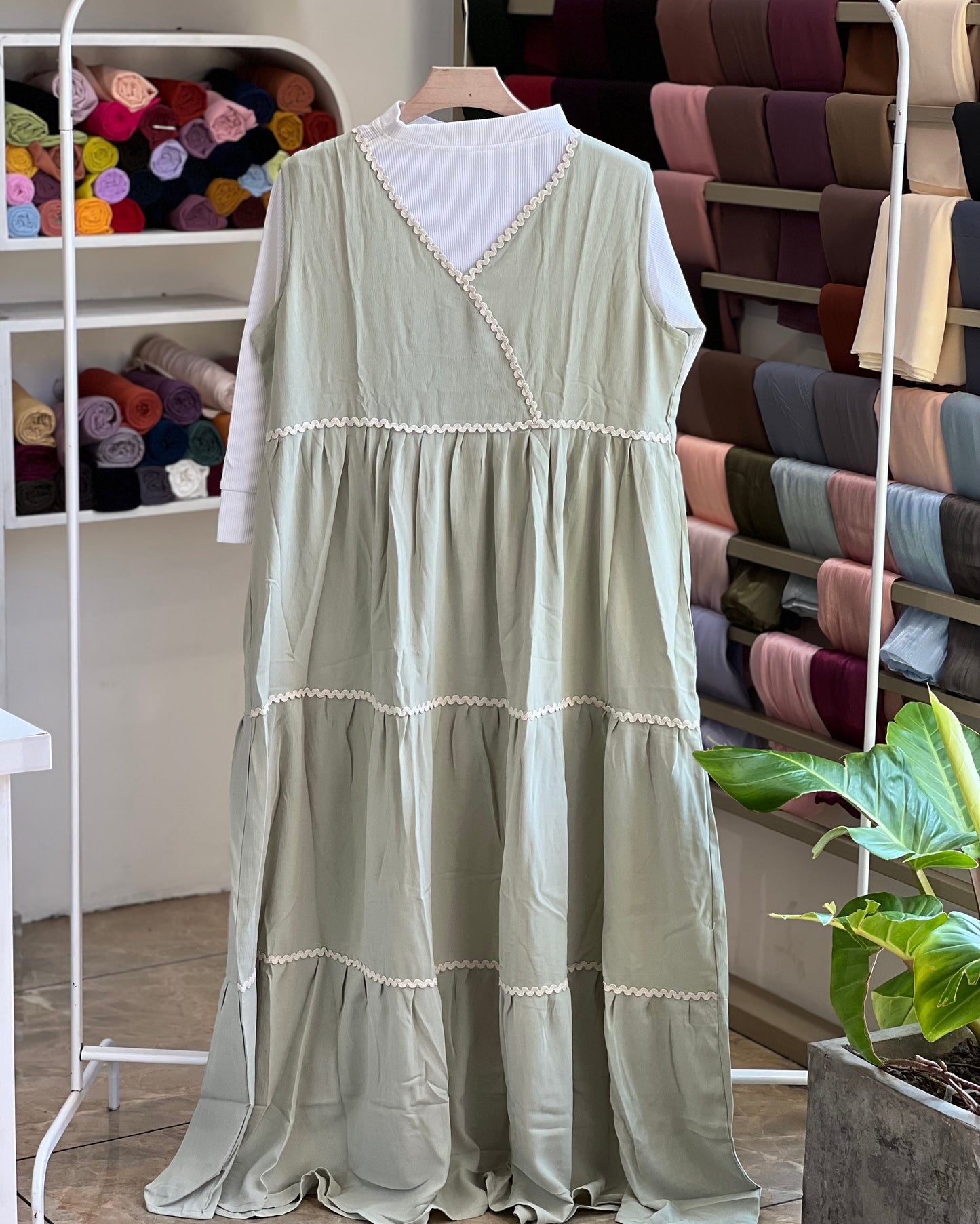 Autumn wrap maxi dress