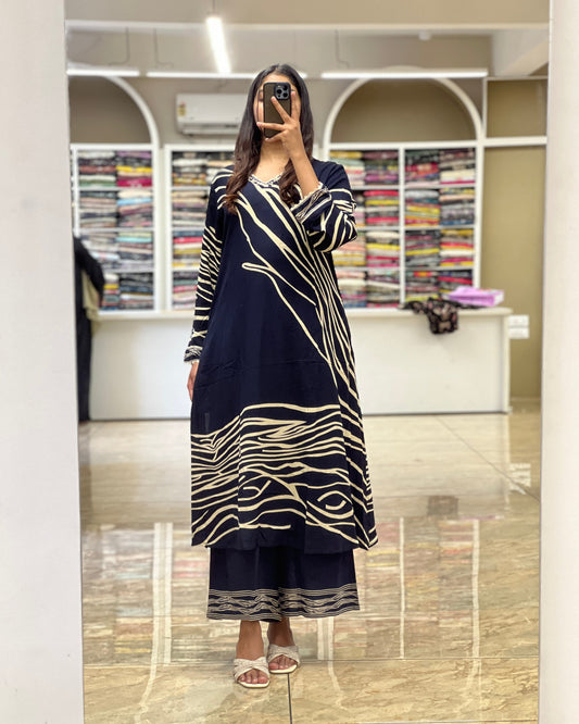 Women Imported Blue Co-ord Set