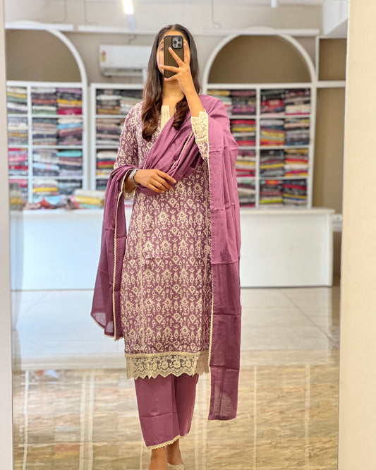 Women Party Wear Suit Set in Pink Color