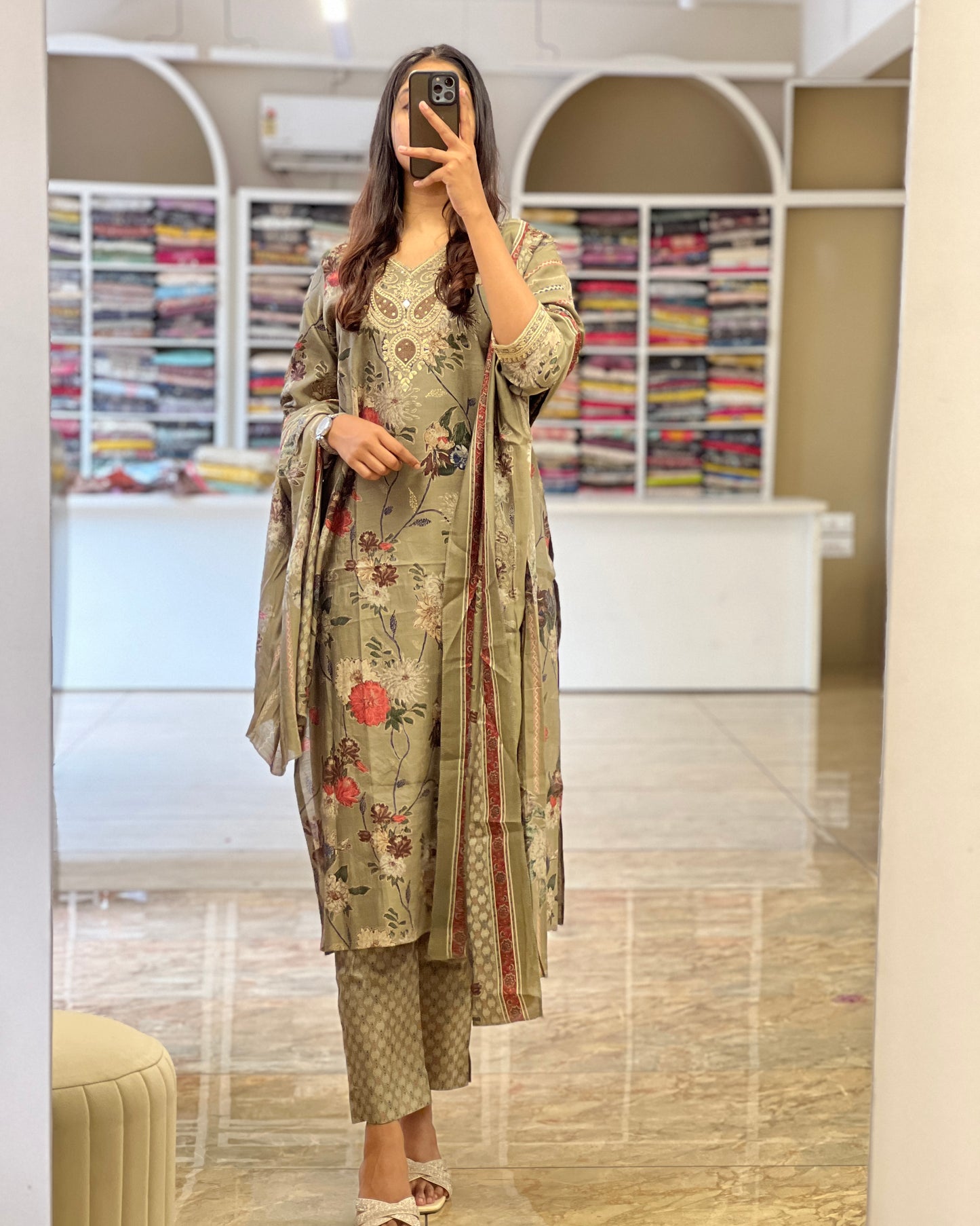 Women Georgette Semi Party Wear Digital Printed Suit Set